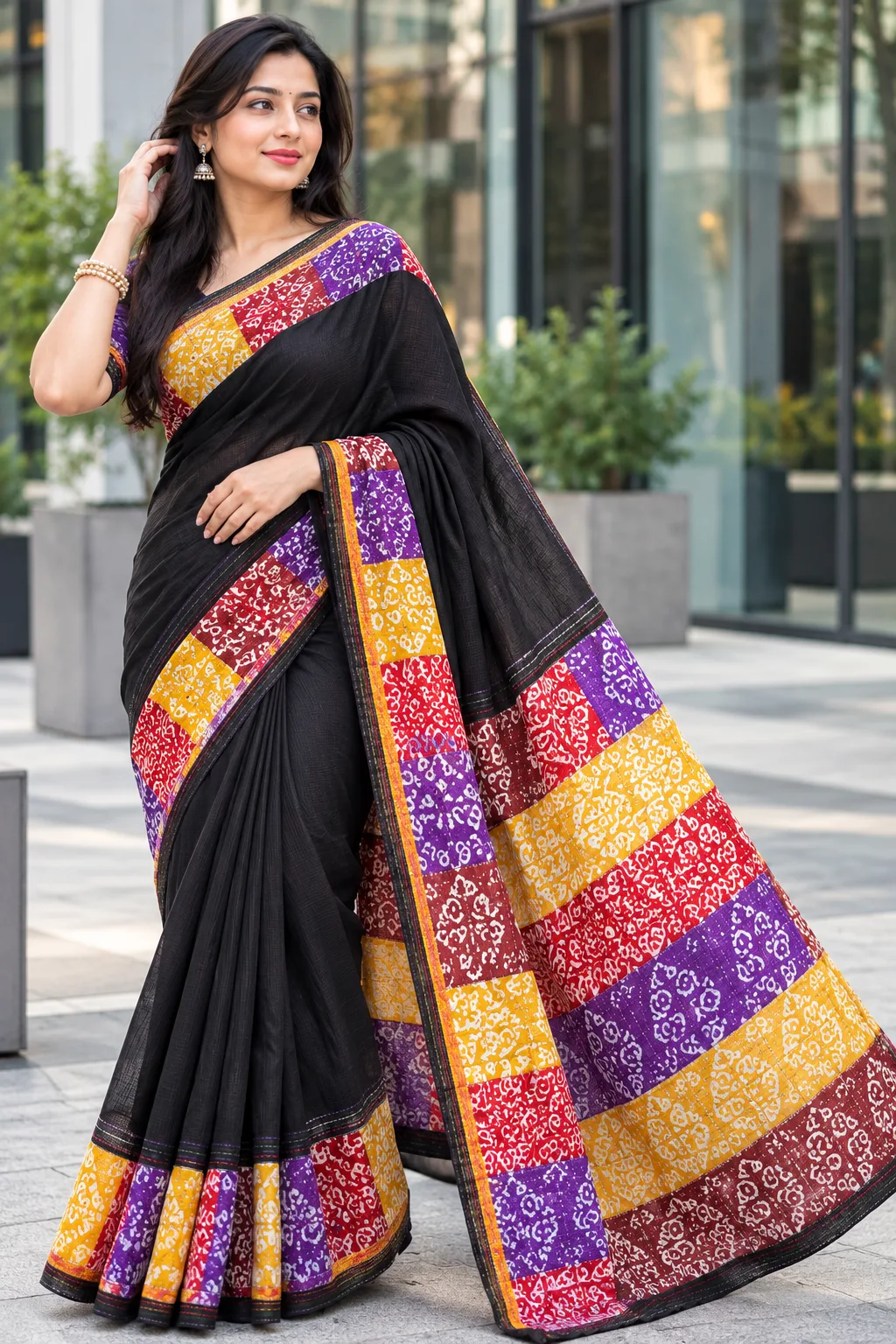 Handmade Saree — Black